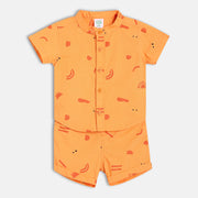 Boys Orange Top And Bottom