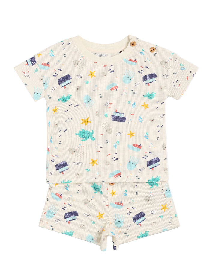 Baby Boys All-Over Printed Top & Bottom Set, Multicolor