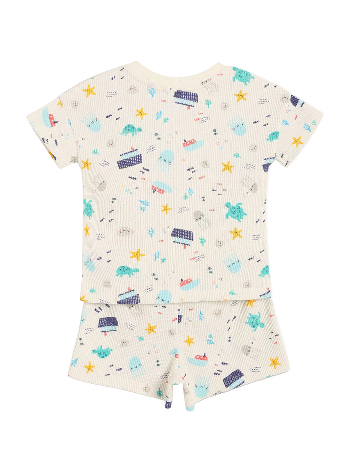 Baby Boys All-Over Printed Top & Bottom Set, Multicolor