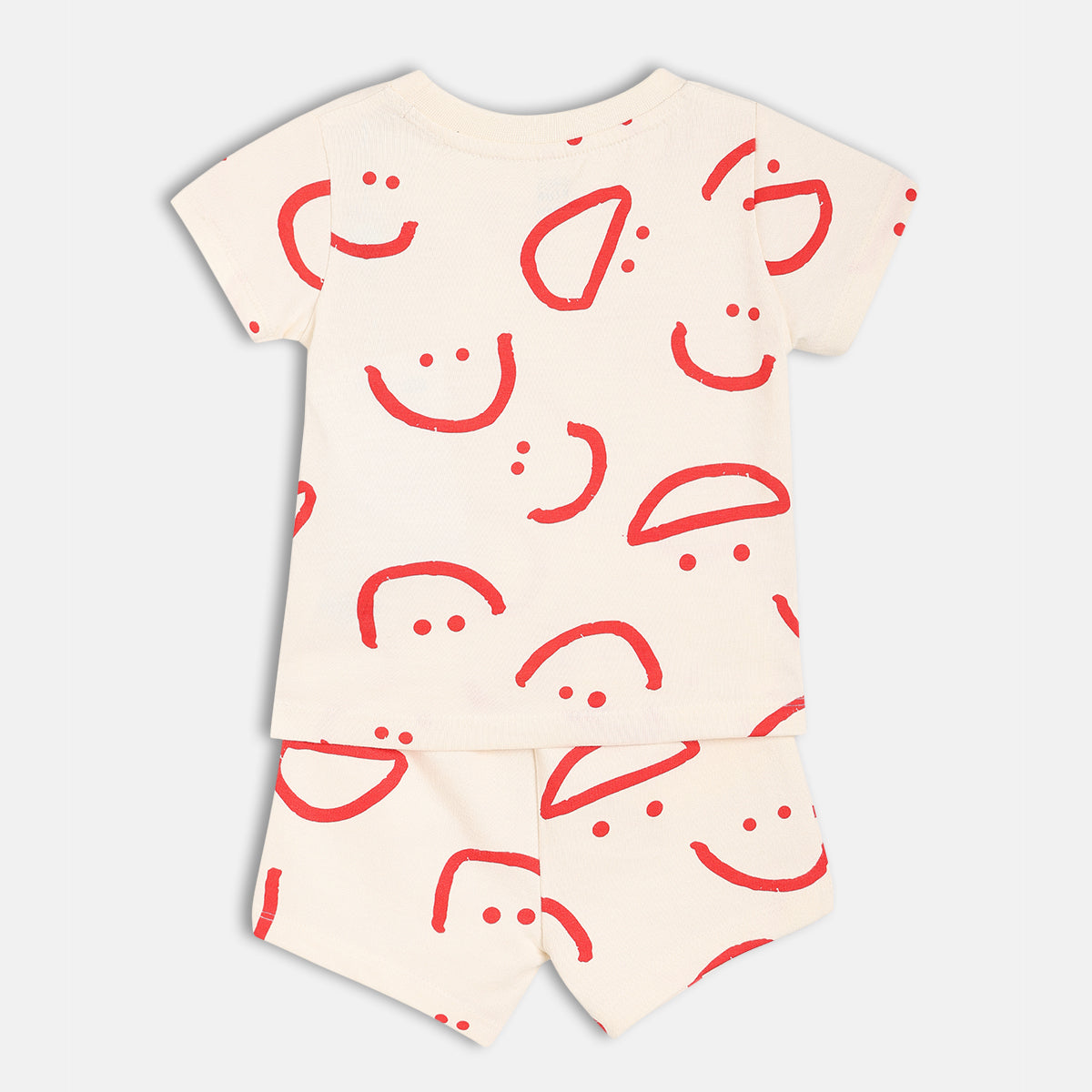 Boys White Short Sleeve Top And Bottom