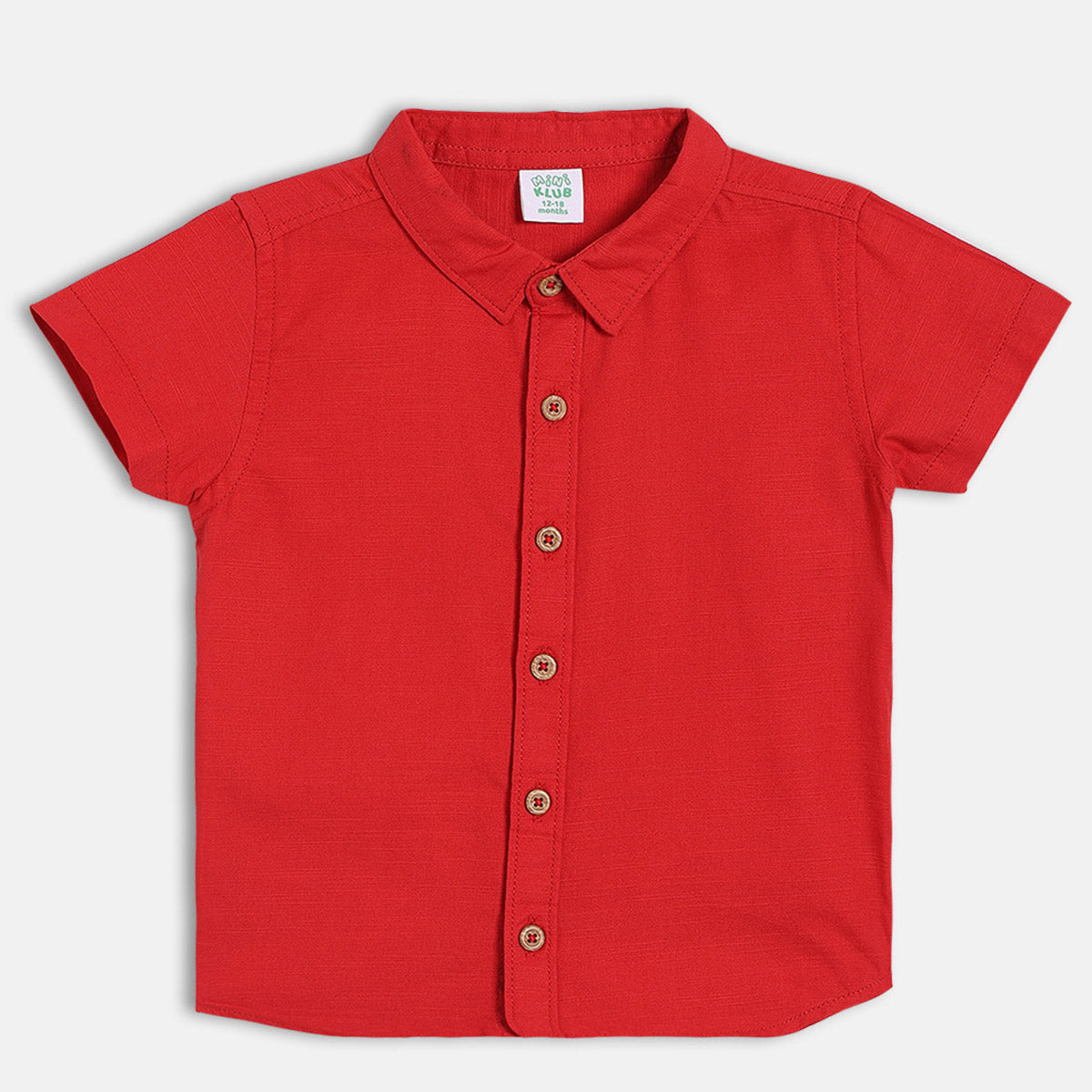 Baby Boys Red and Black Cotton Shirt and Shorts Set Regular Fit Casual Wear
