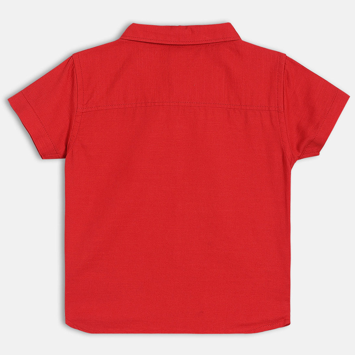 Baby Boys Red and Black Cotton Shirt and Shorts Set Regular Fit Casual Wear