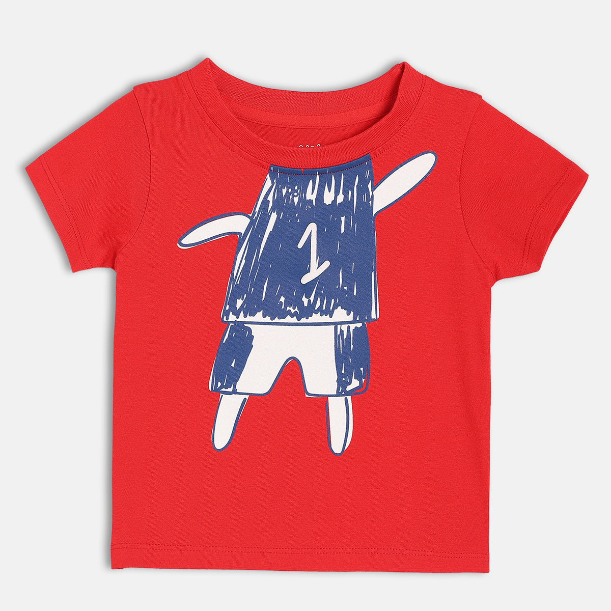 Baby Boys Bunny Print T-Shirt, Red