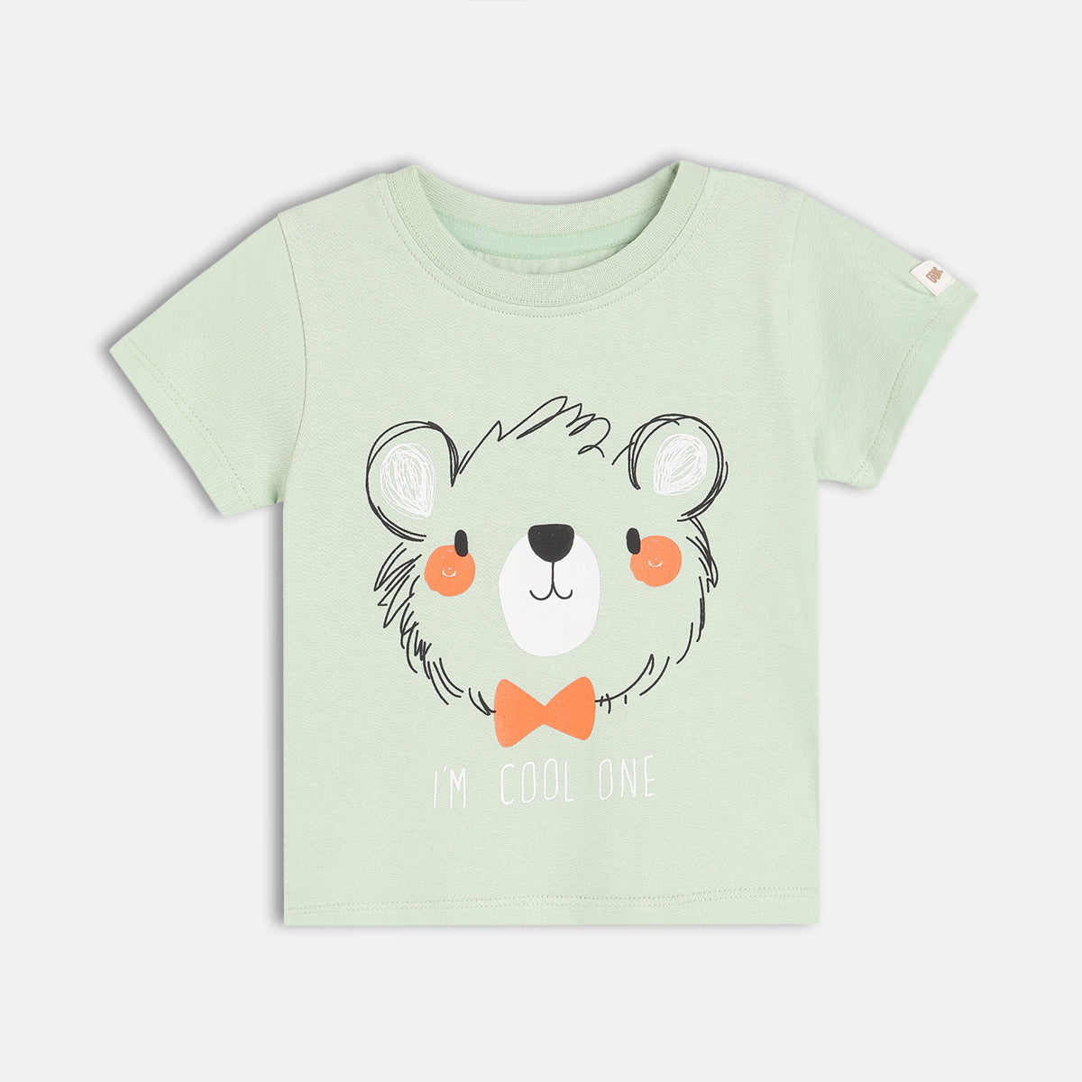Baby Boys Bear Print T-Shirt , Mint Green