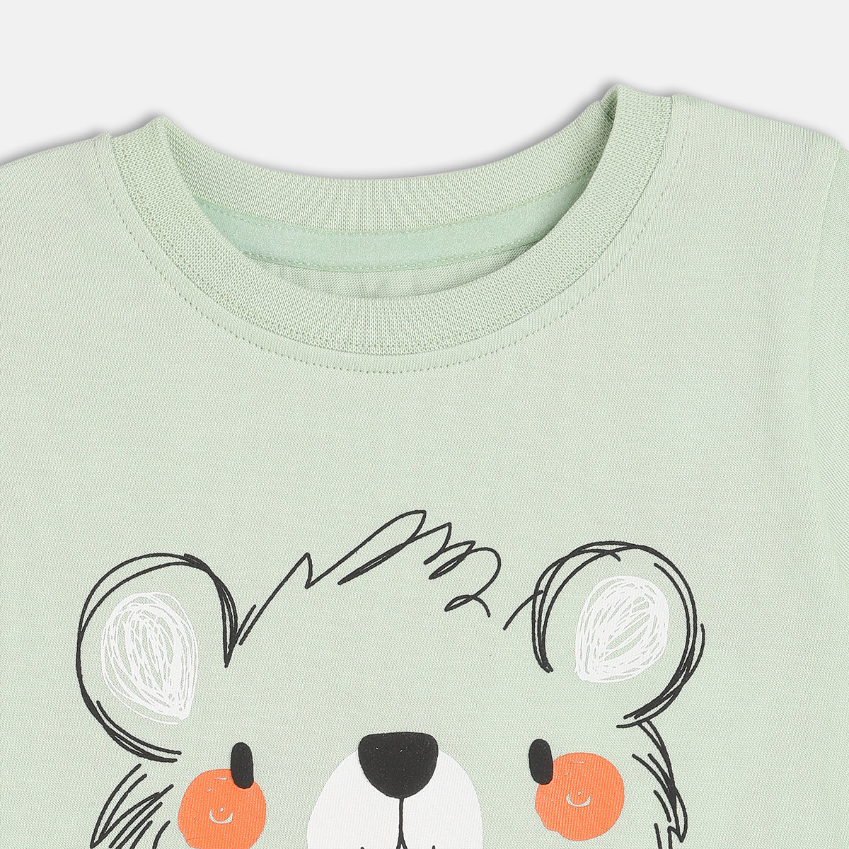 Baby Boys Bear Print T-Shirt , Mint Green