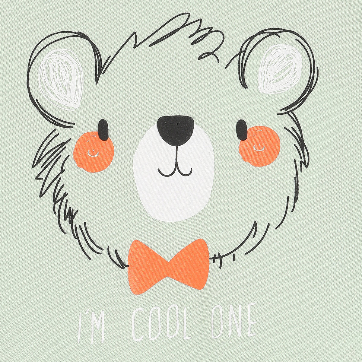 Baby Boys Bear Print T-Shirt , Mint Green