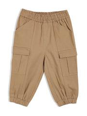 Boys Brown Woven Pant