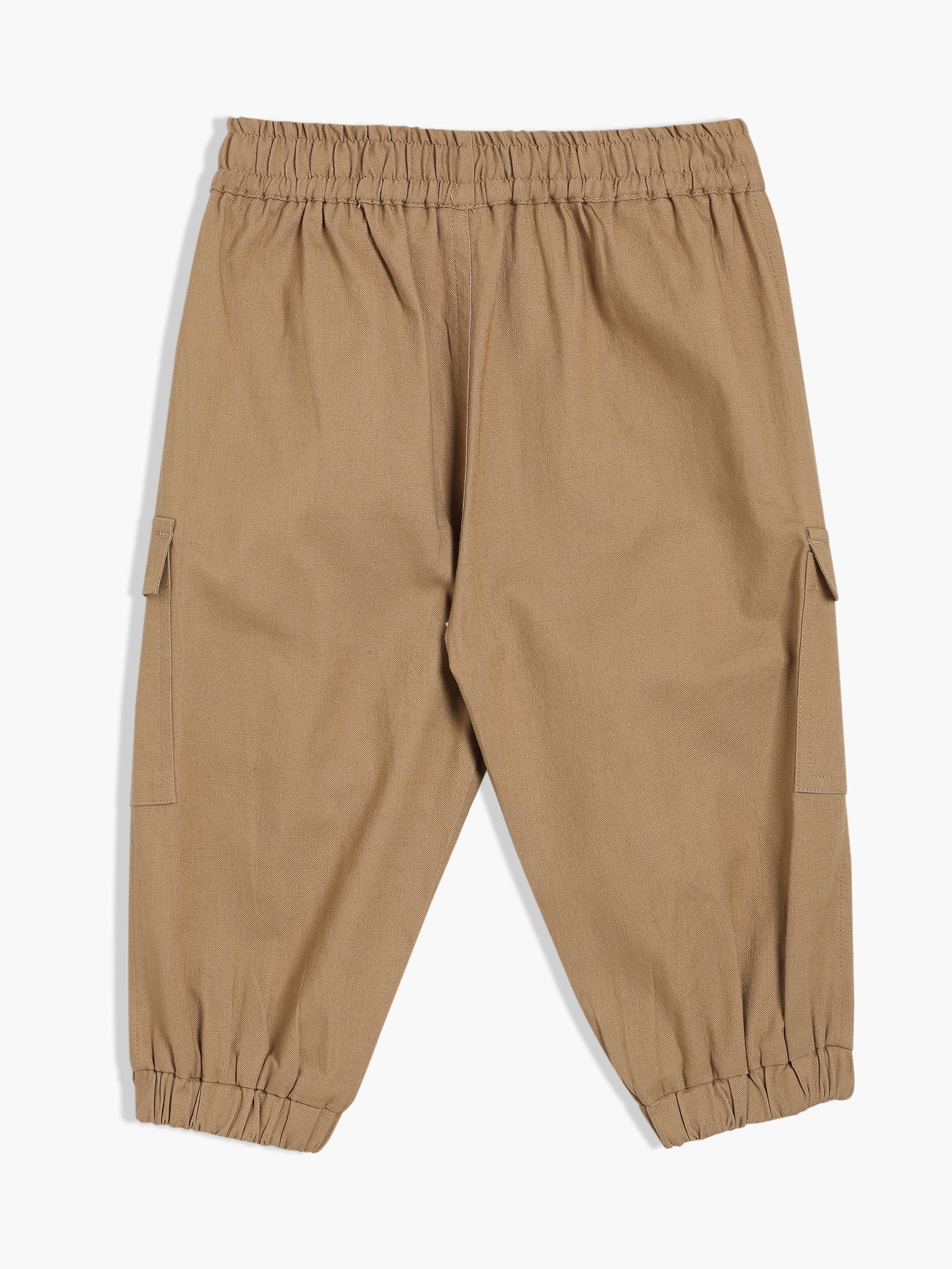 Boys Brown Woven Pant
