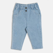 Solid Denim Pant - Blue