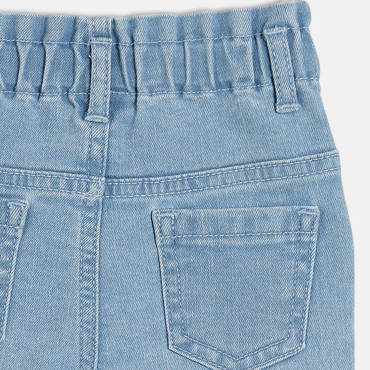 Solid Denim Pant - Blue