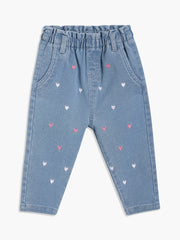 Girls Blue Denim Pant