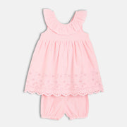 Girls Pink Sleeve Less Dress