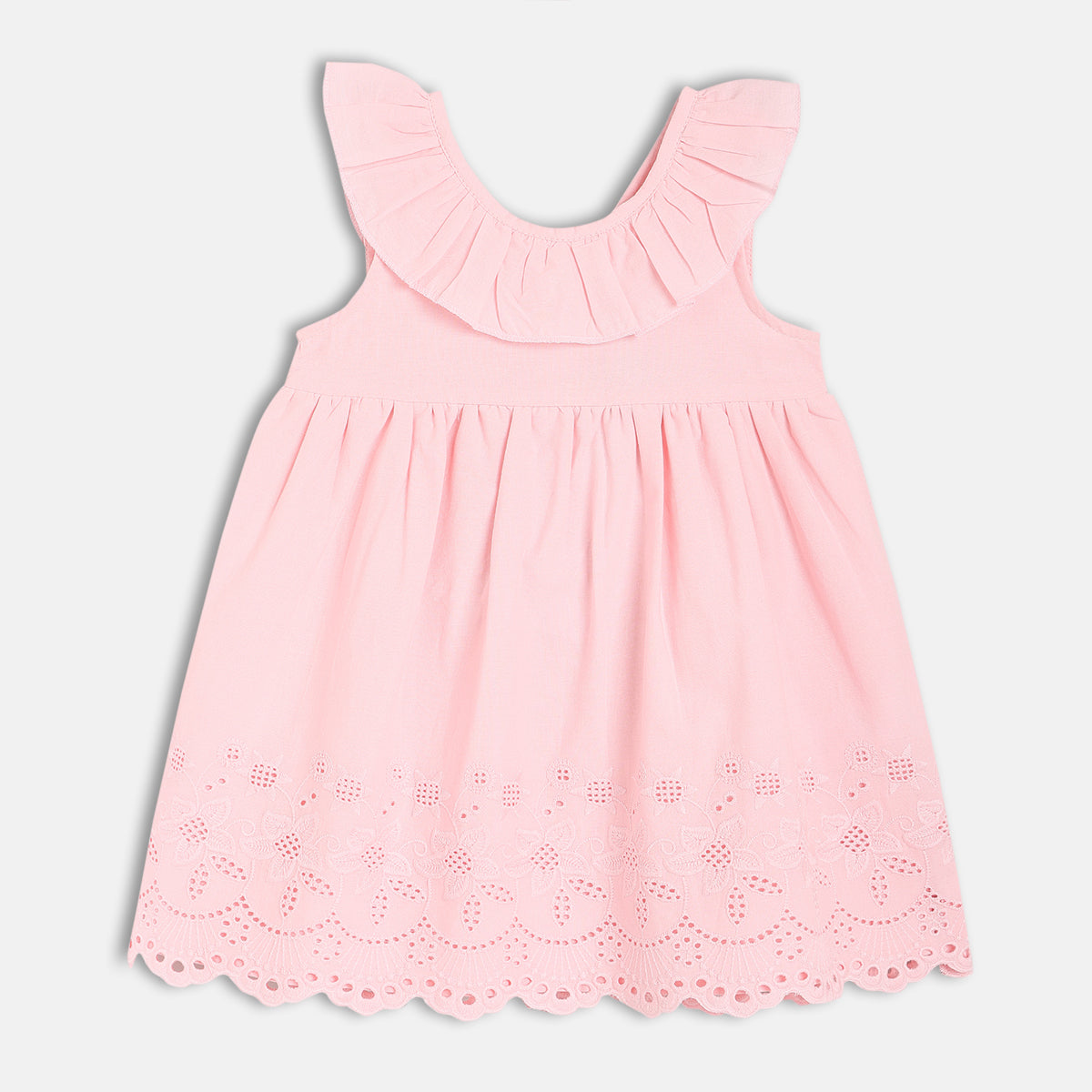 Girls Pink Sleeve Less Dress
