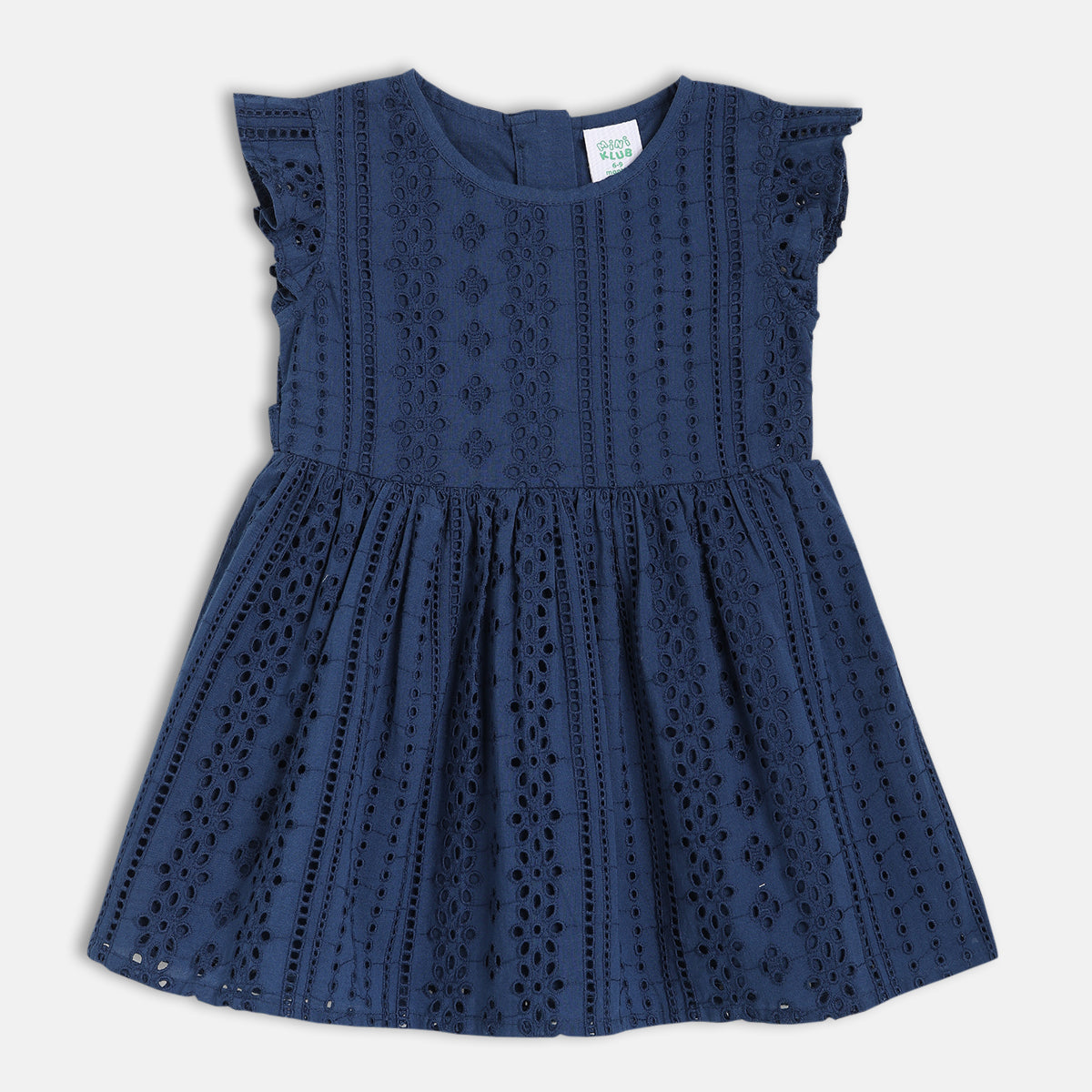 Girls Blue Cap Sleeve Dress