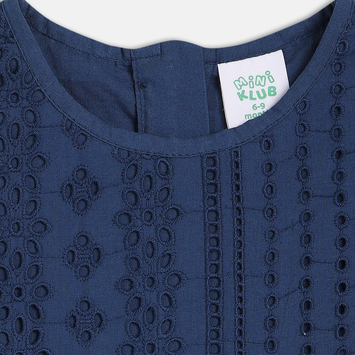 Girls Blue Cap Sleeve Dress