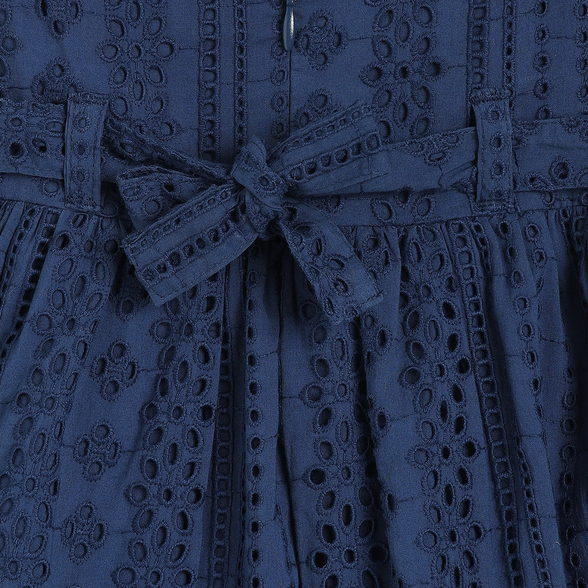 Girls Blue Cap Sleeve Dress