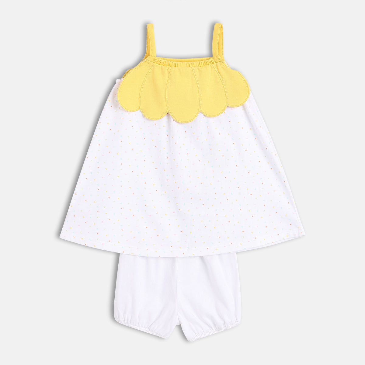 Girls White Sleeve Less Dress