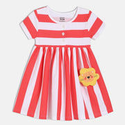 Girls White/Red Dress