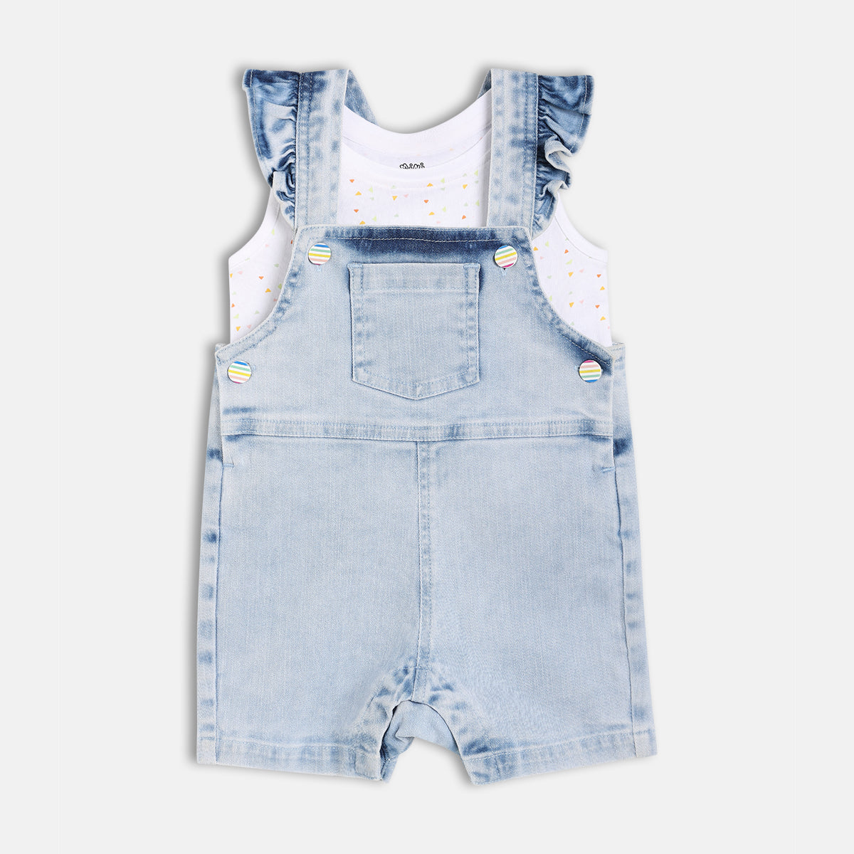 Girls Multi Dungaree Set