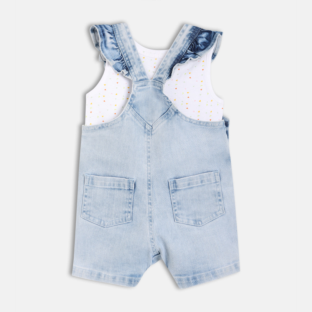Girls Multi Dungaree Set