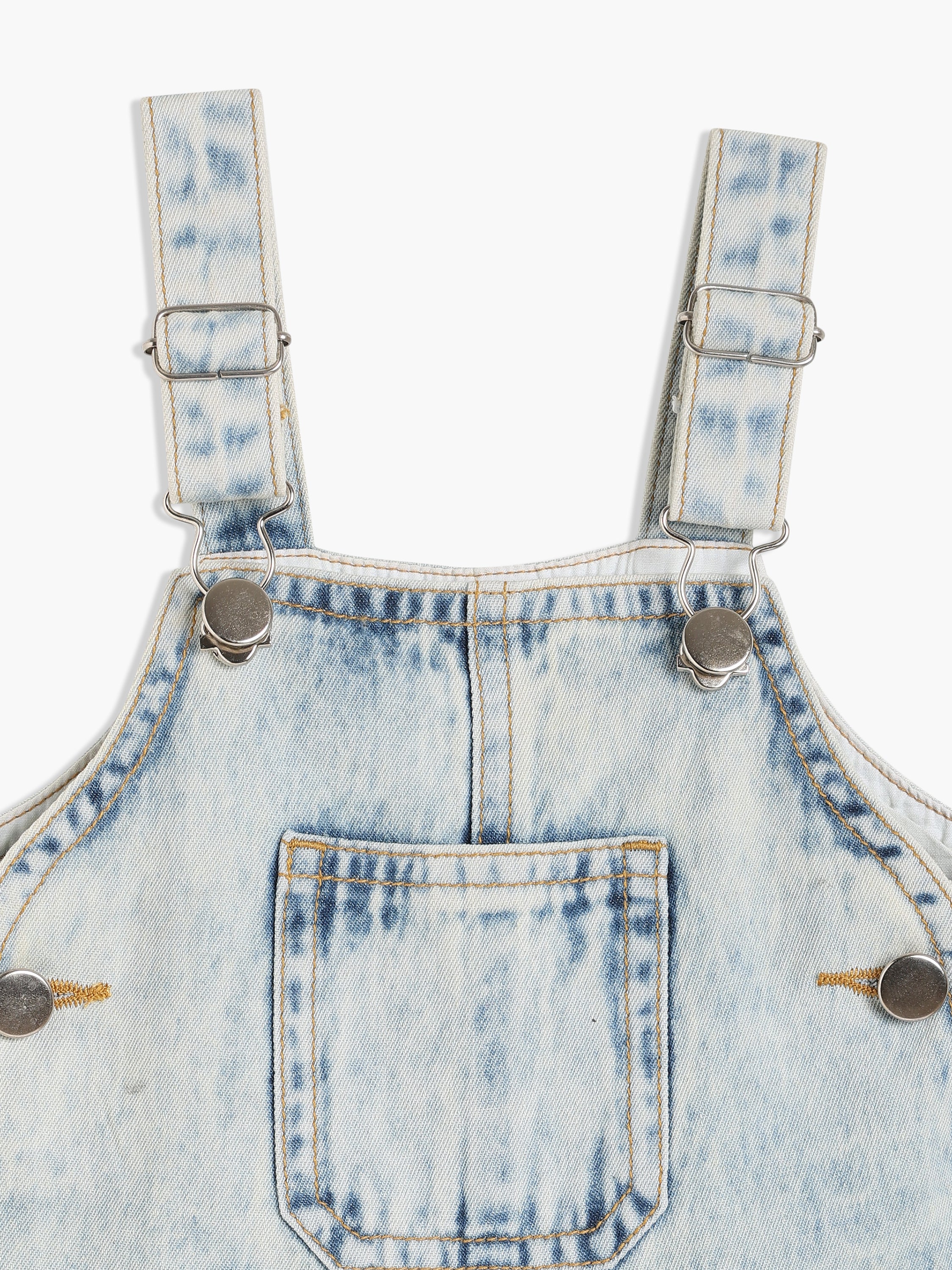 Girls Blue Dungaree Set