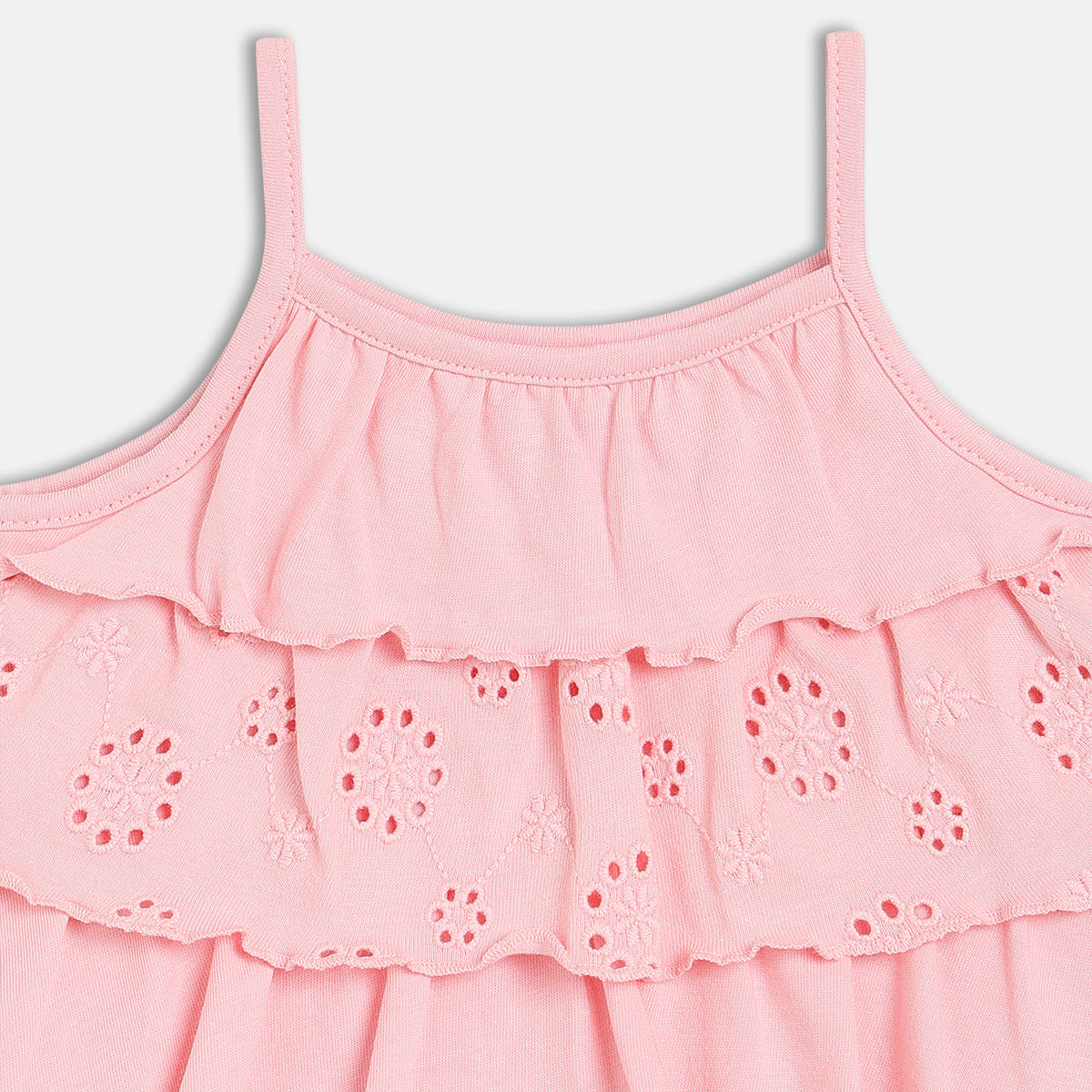 Baby Girls Ruffled Sleeveless Top, Pink