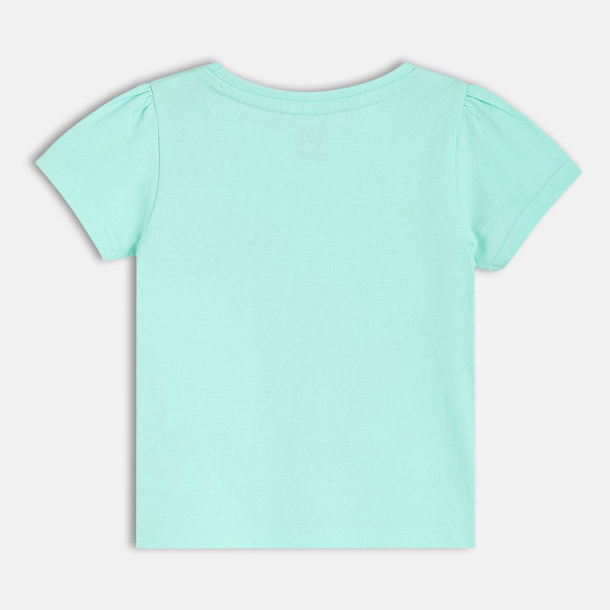Girls Light Blue Short Sleeve Knit Top