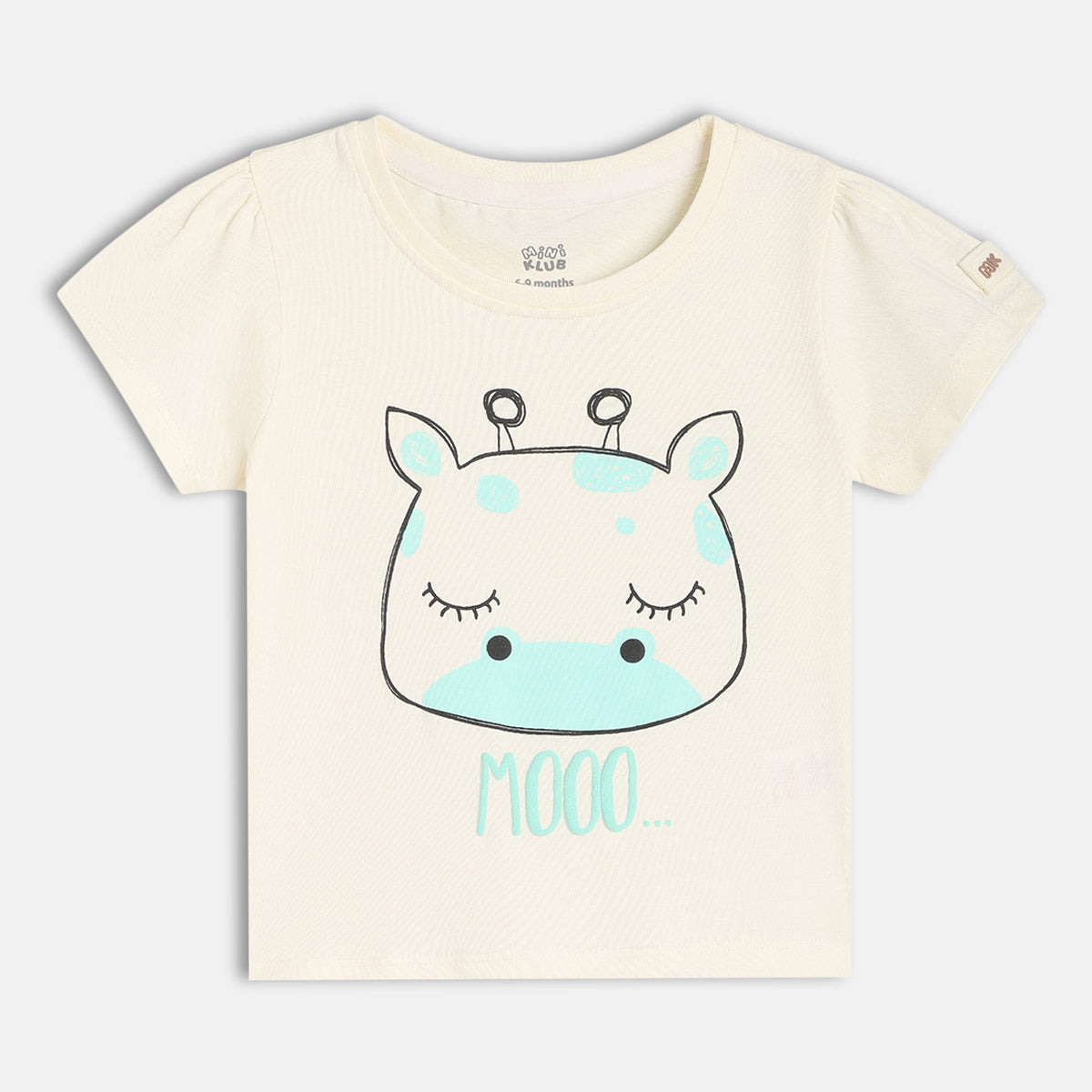 Girls White Short Sleeve Knit Top