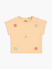 Girls Orange Knit Top