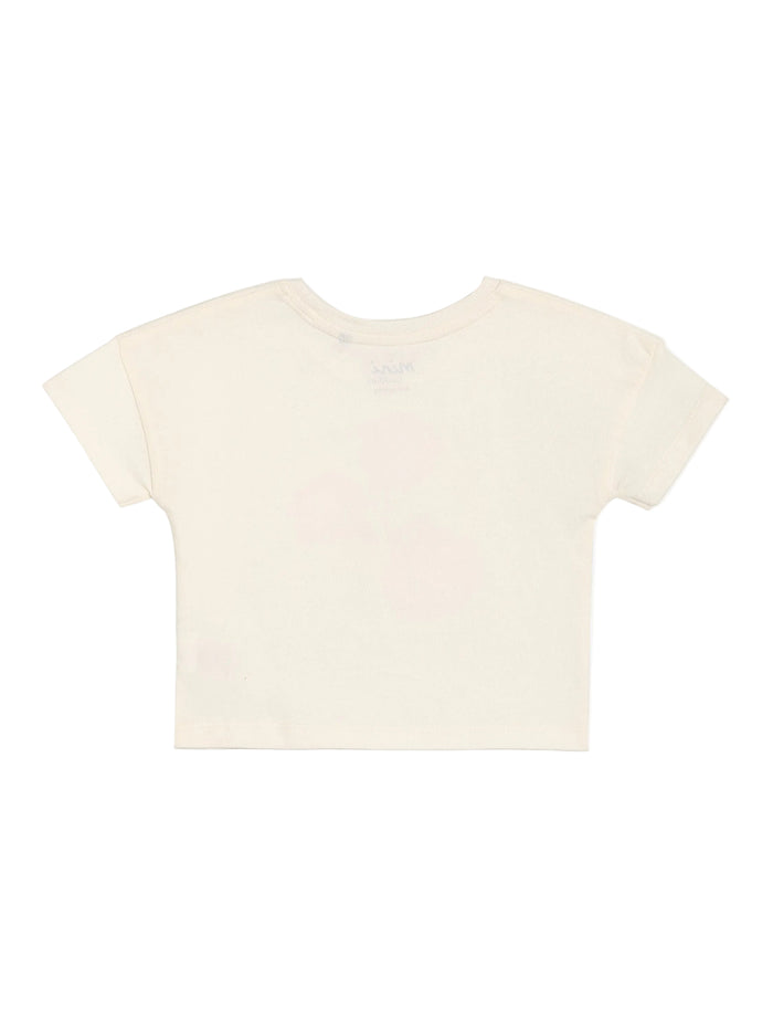 Baby Girls Cute Moments Printed Top, Cream