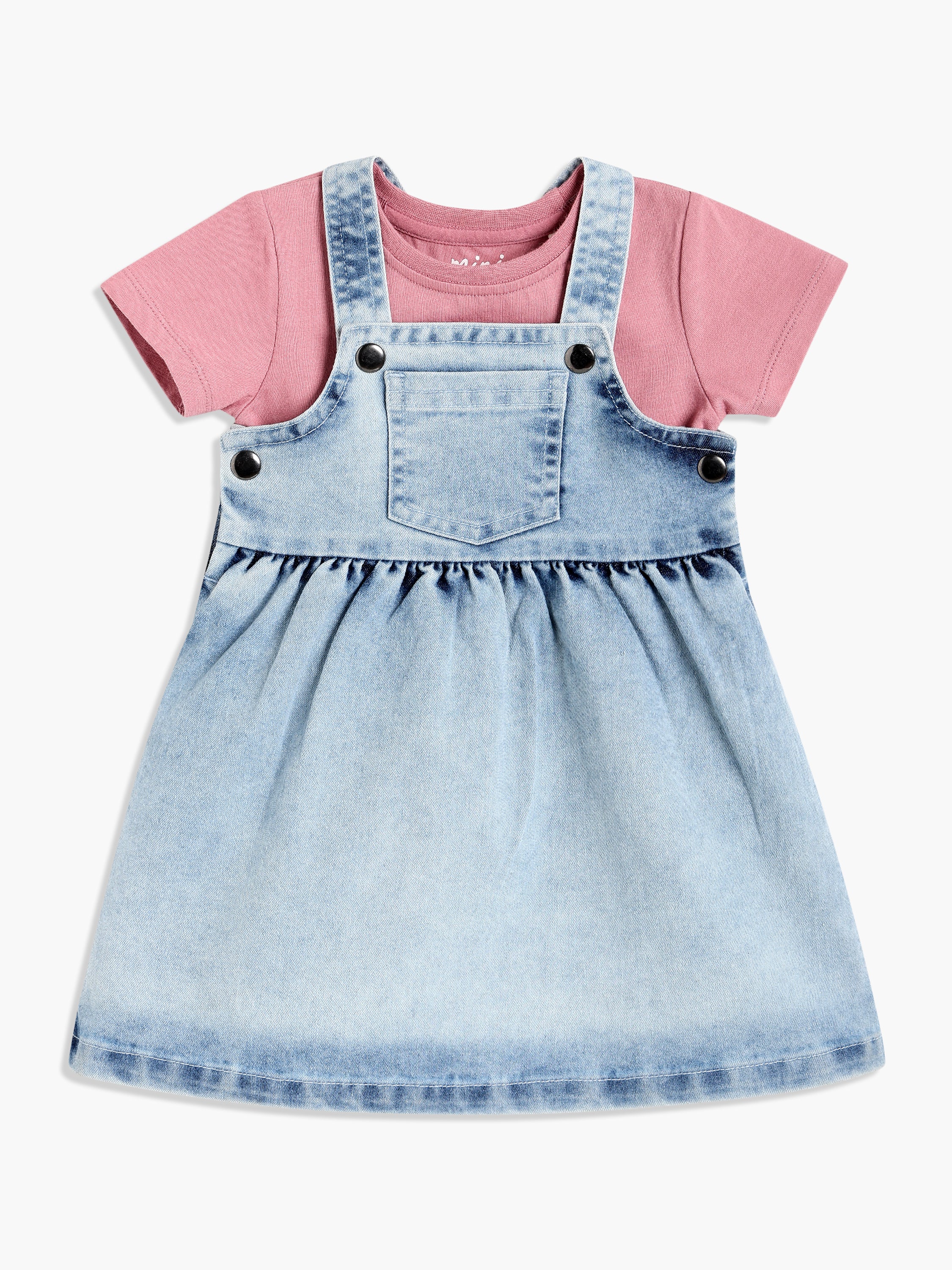 Girls Blue Pinny Set