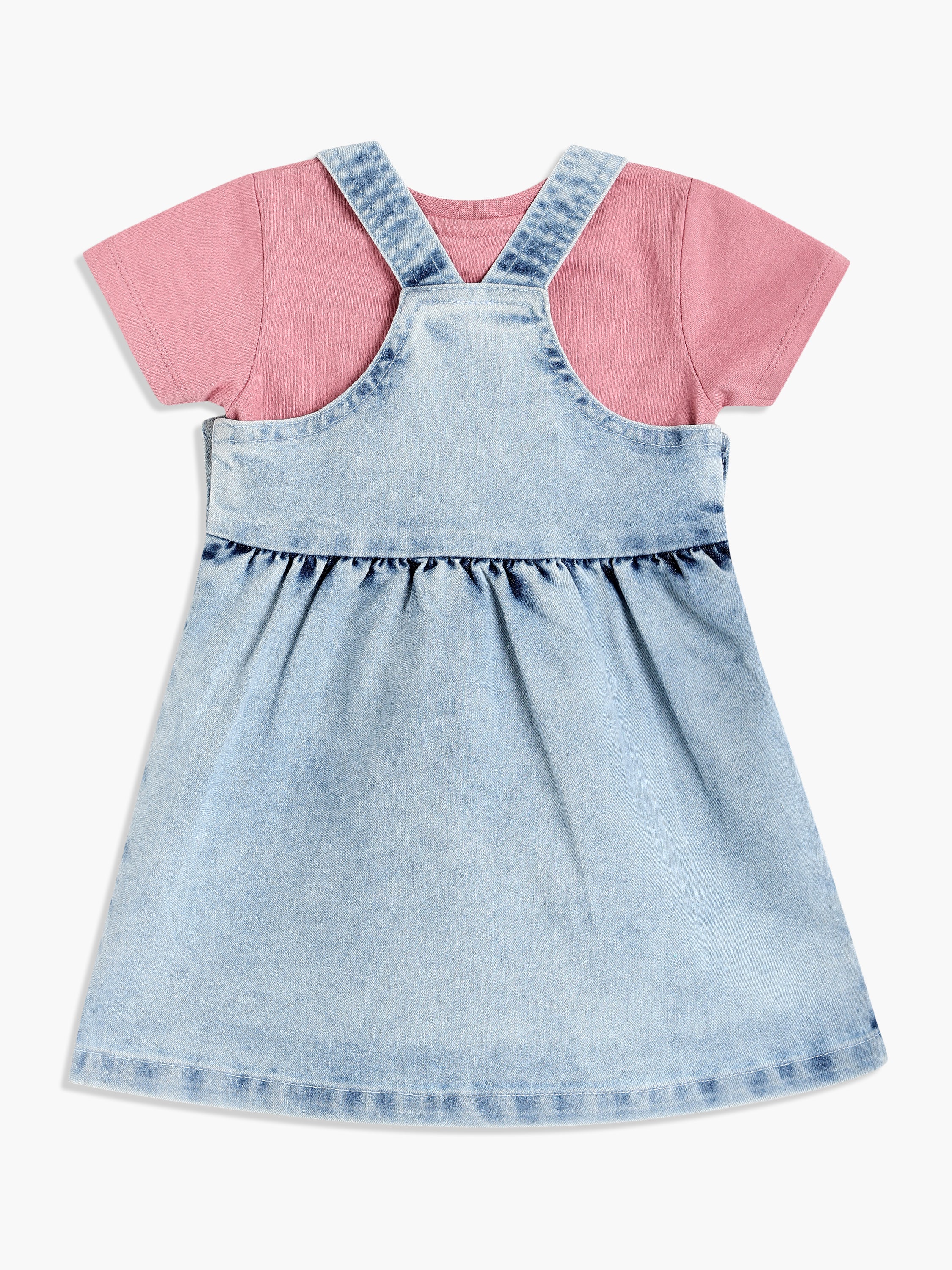 Girls Blue Pinny Set