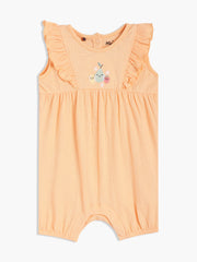 Girls Orange Romper
