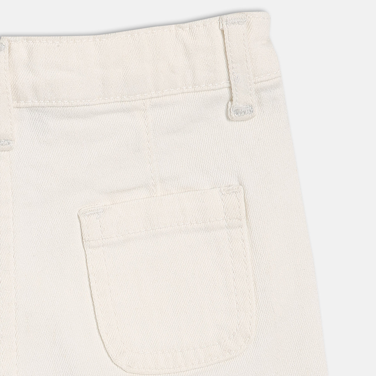 Girls White Elasticated Shorts