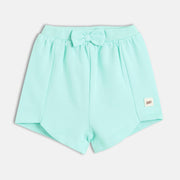 Girls Light Blue Elasticated Shorts