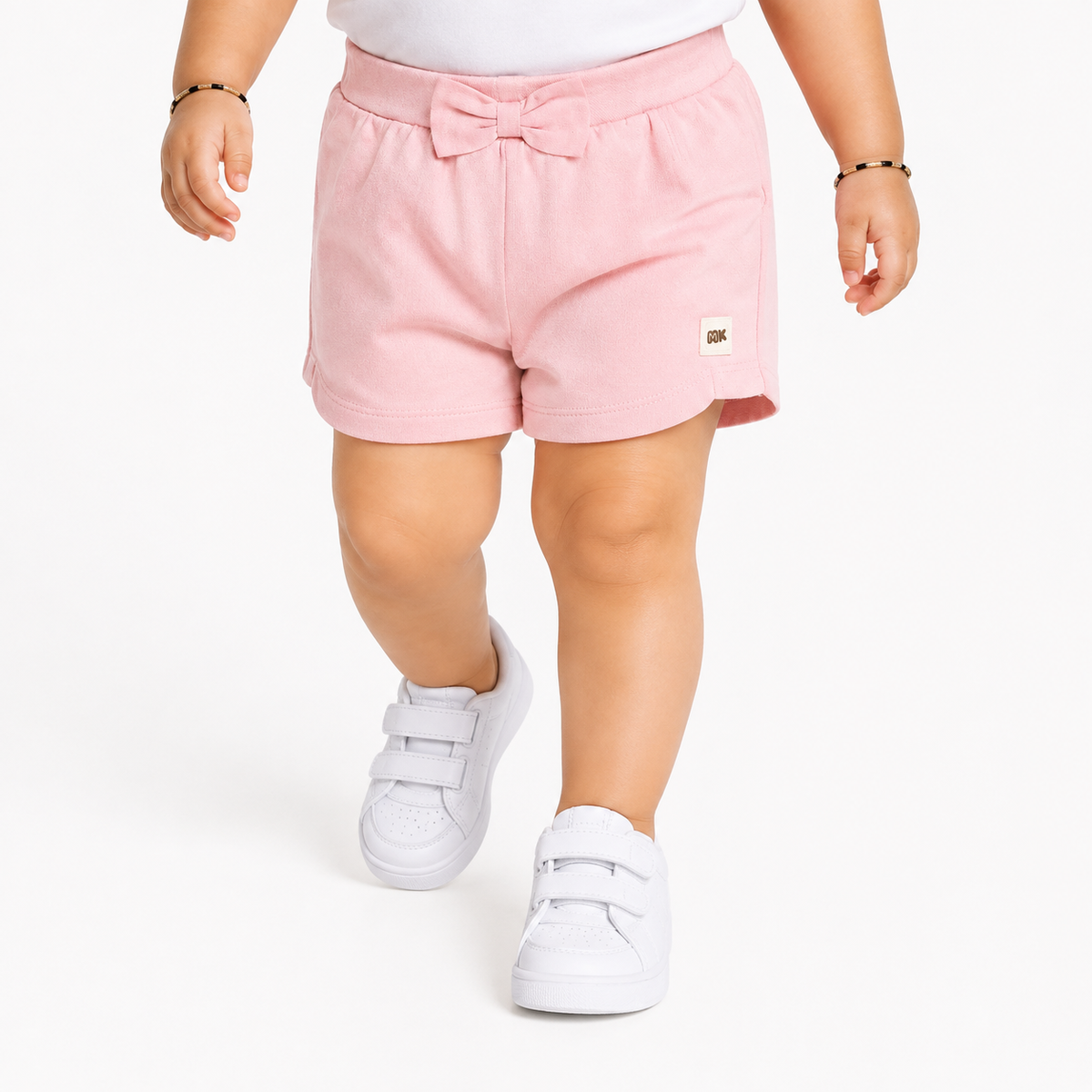 Girls Pink Elasticated Shorts