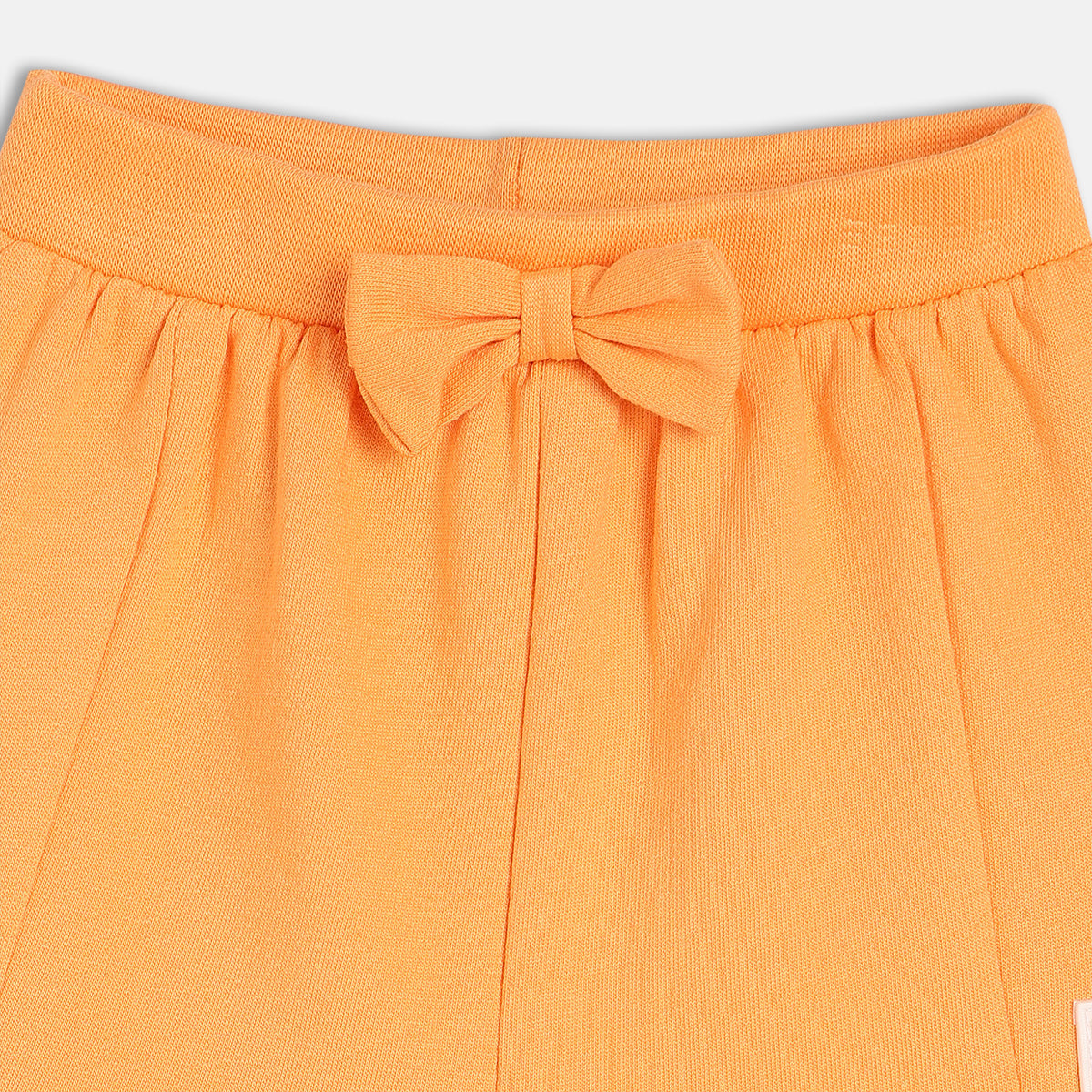 Girls Orange Elasticated Shorts
