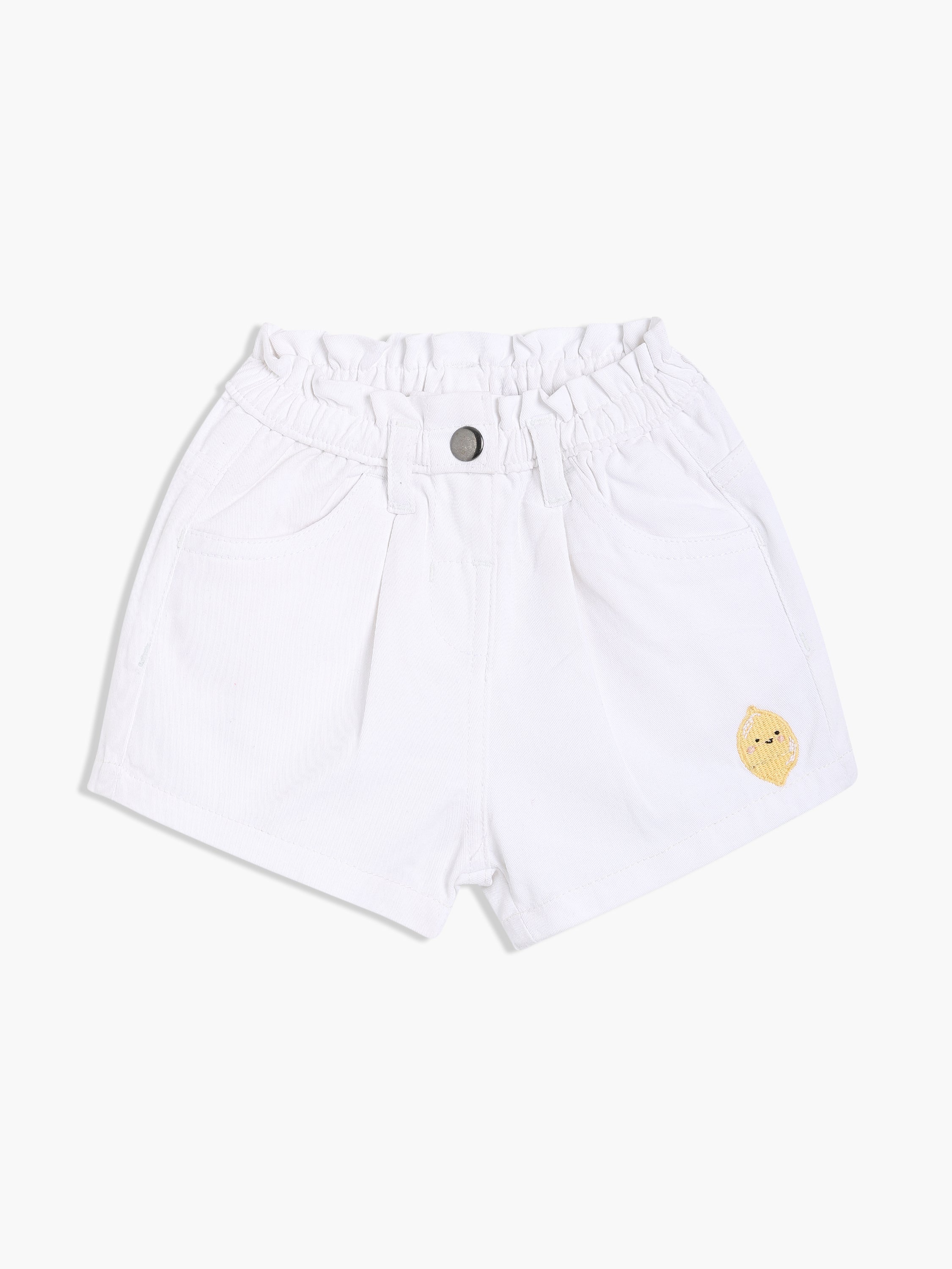 Girls White Shorts