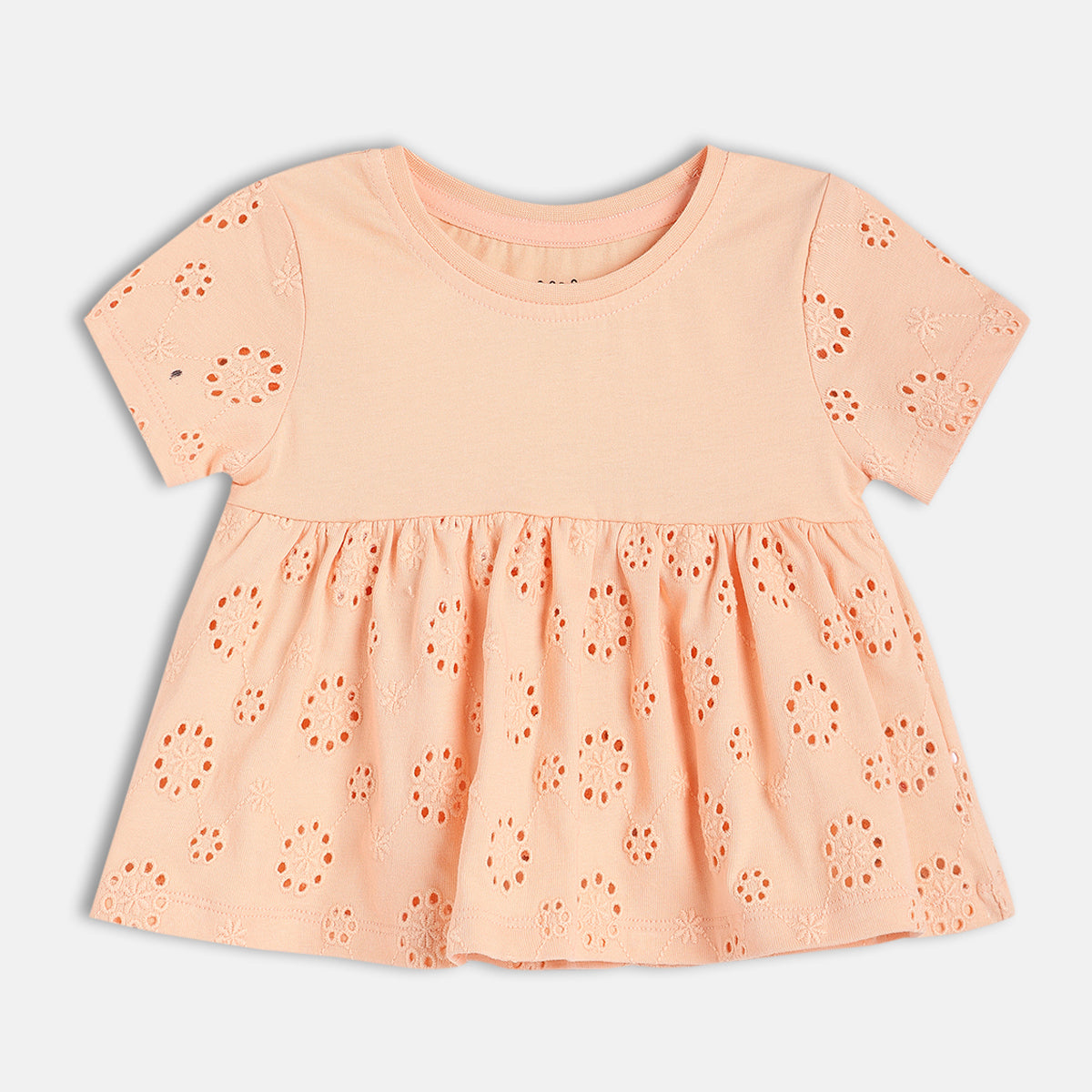 Girls Pink Short Sleeve Top And Bottom