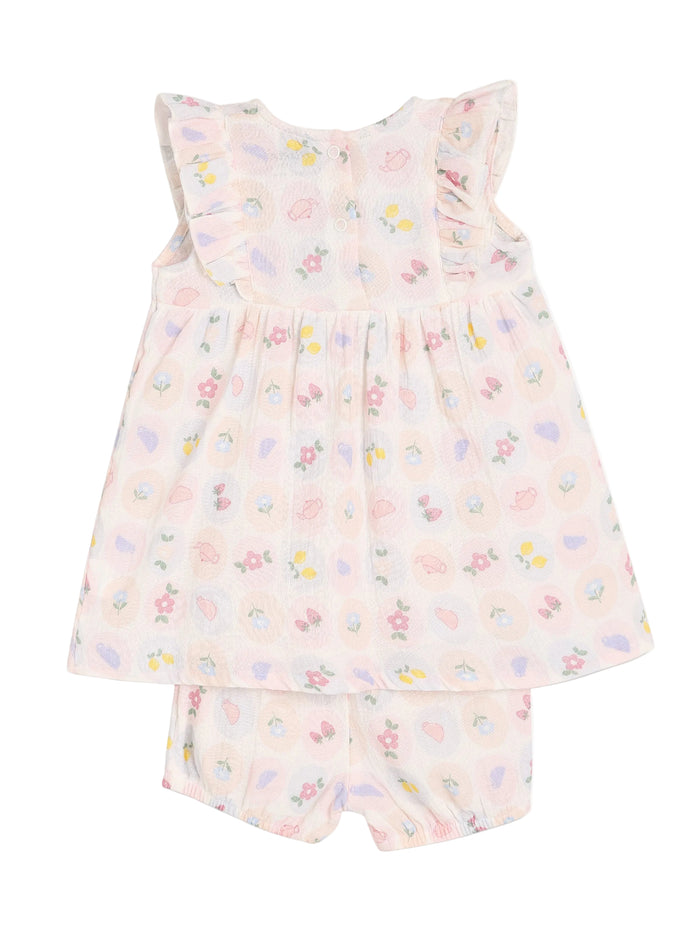 Baby Girls Printed Top & Bloomer Set, Pink