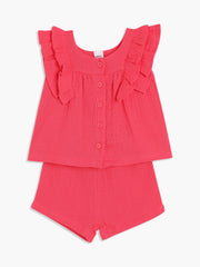 Girls 2 Pack Top And Bottom
