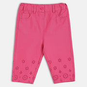 Girls Pink Woven Pant