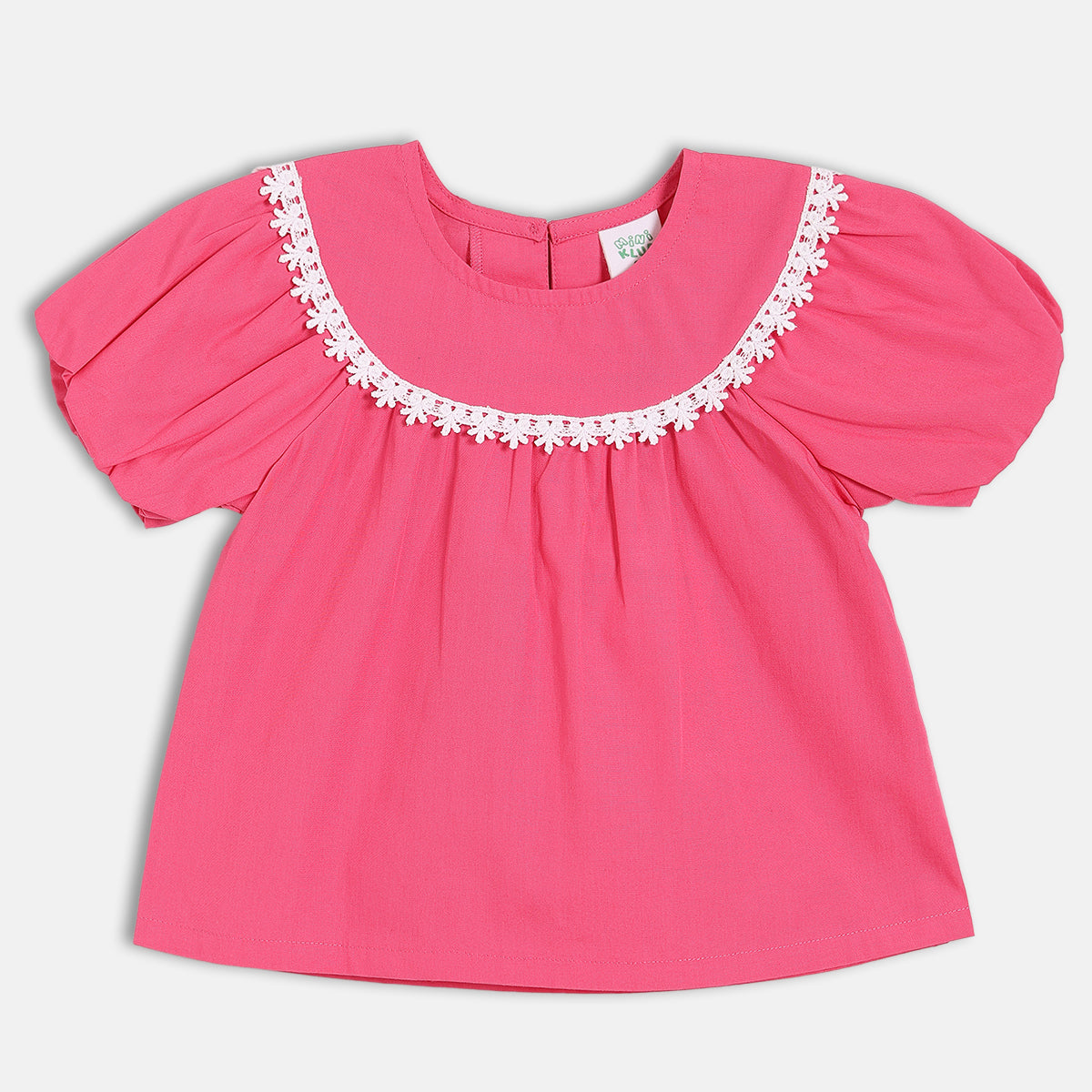 Girls Pink Woven Top