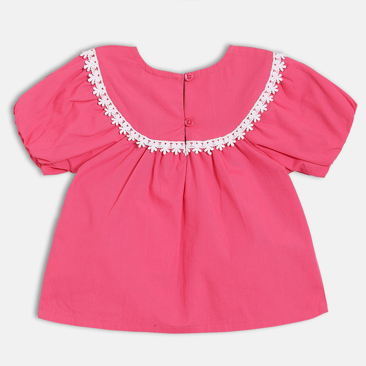 Girls Pink Woven Top