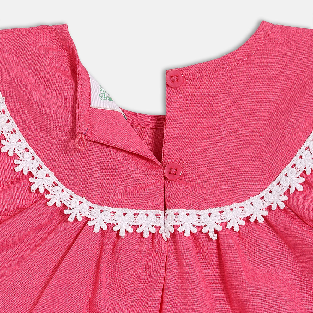 Girls Pink Woven Top