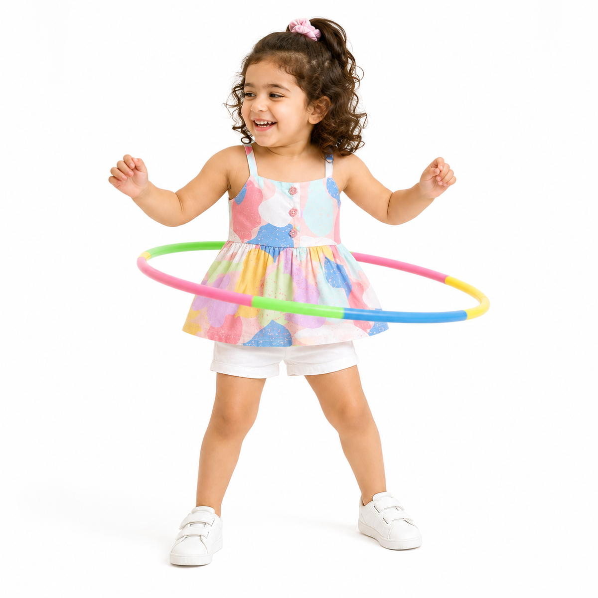Girls Multi Woven Top