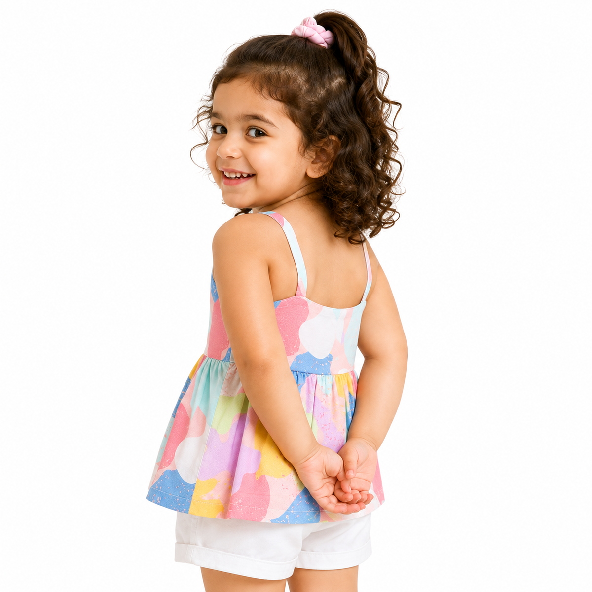 Girls Multi Woven Top