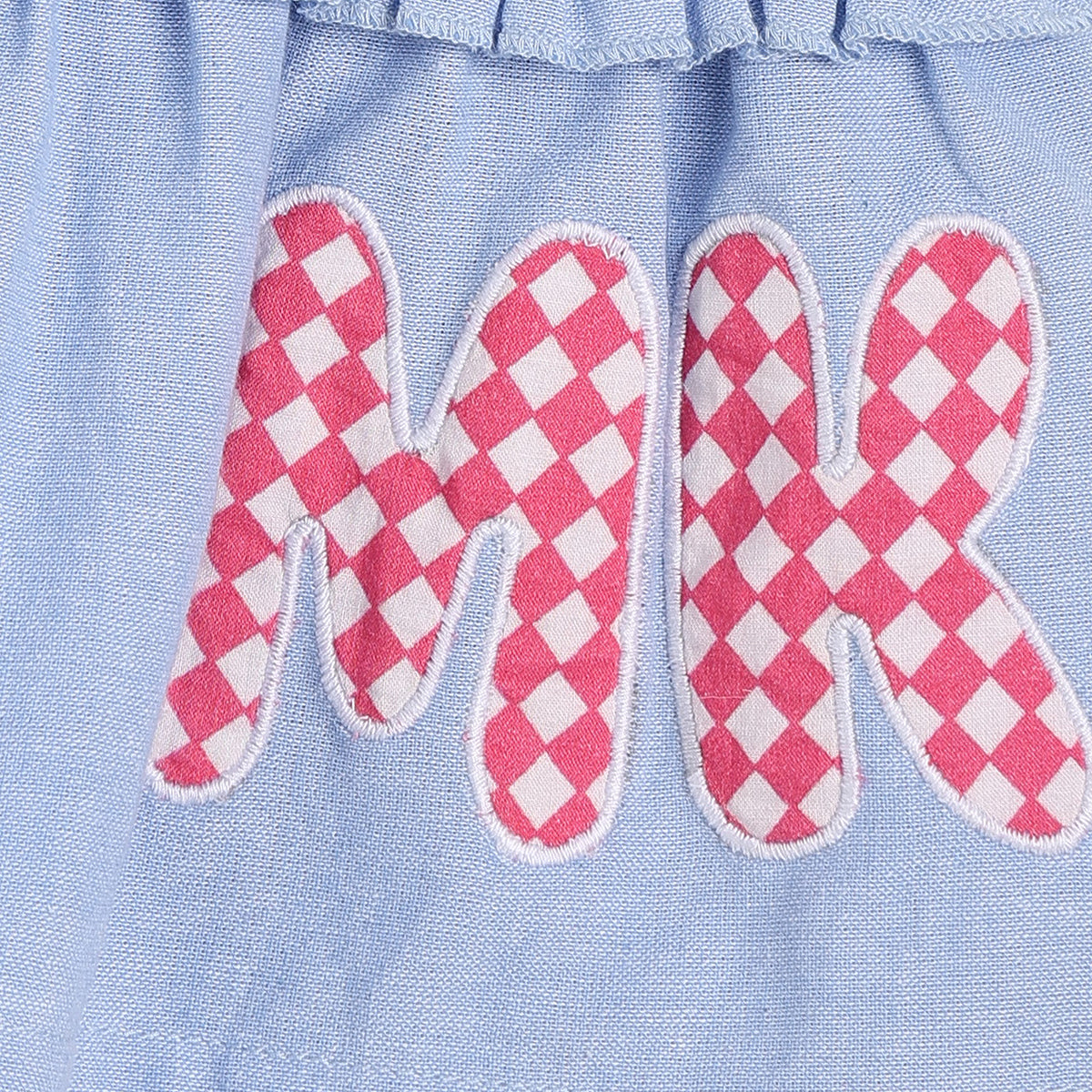 Girls Light Wash Woven Top