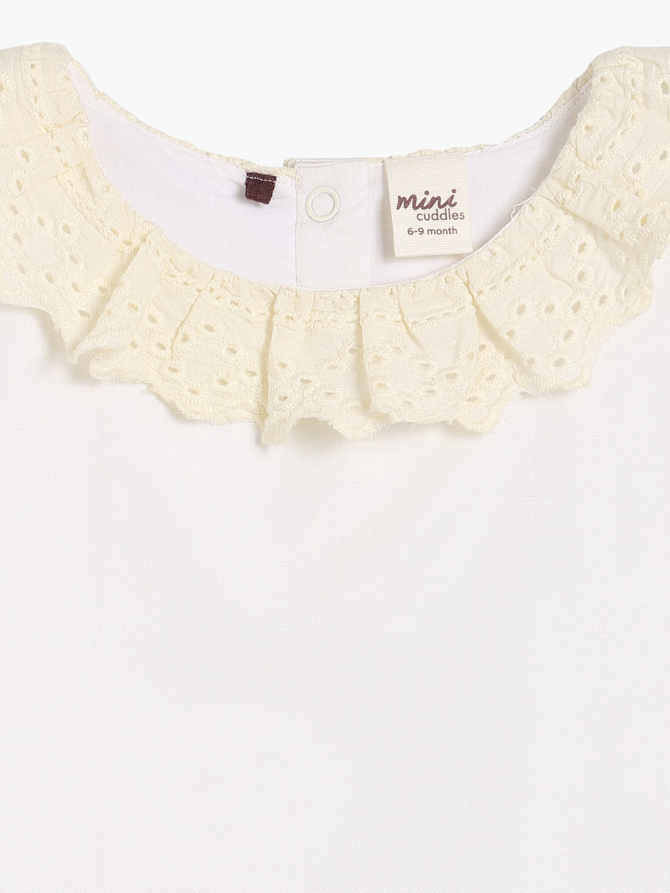 Girls Cream Woven Top