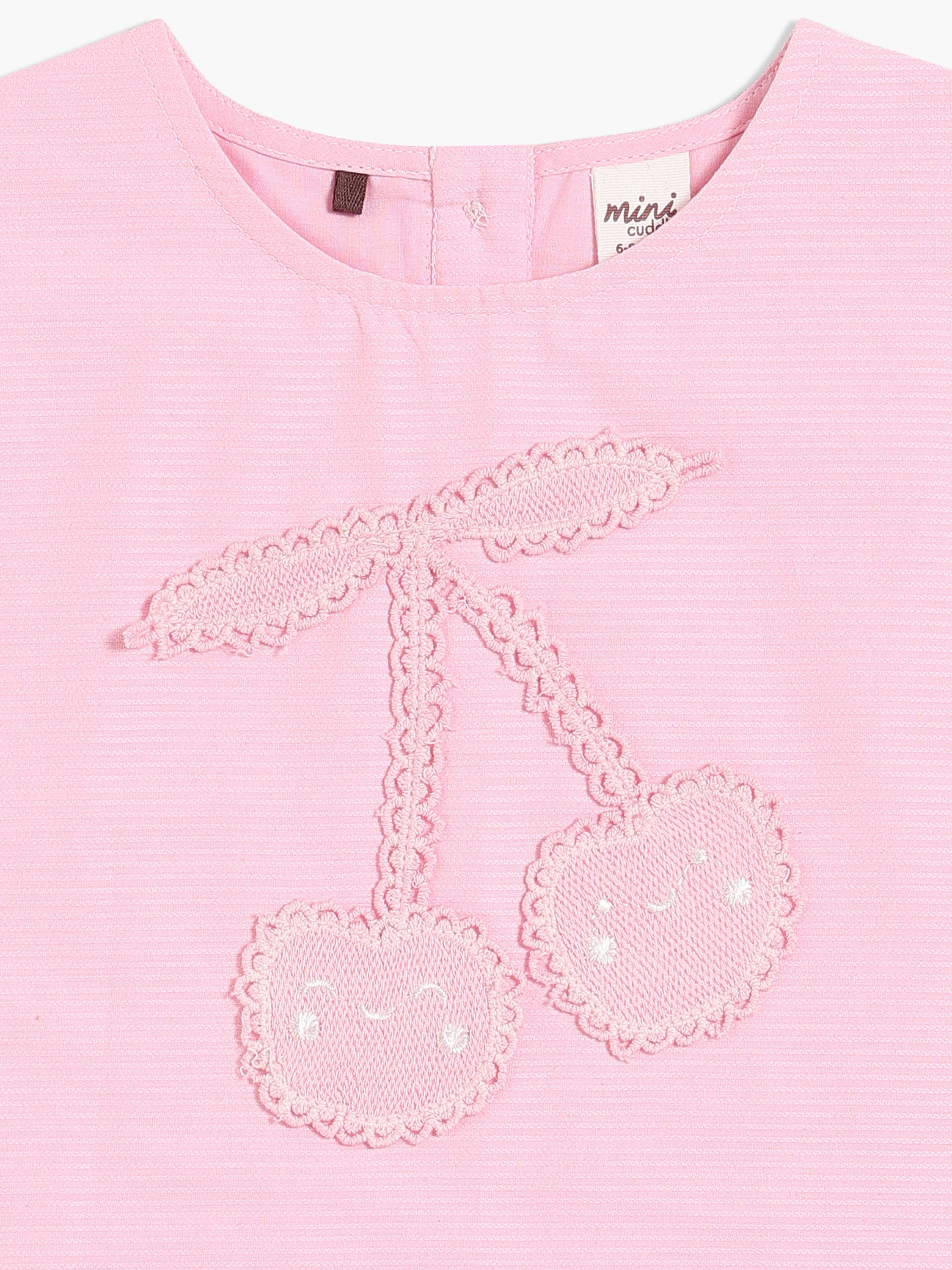 Girls Pink Woven Top